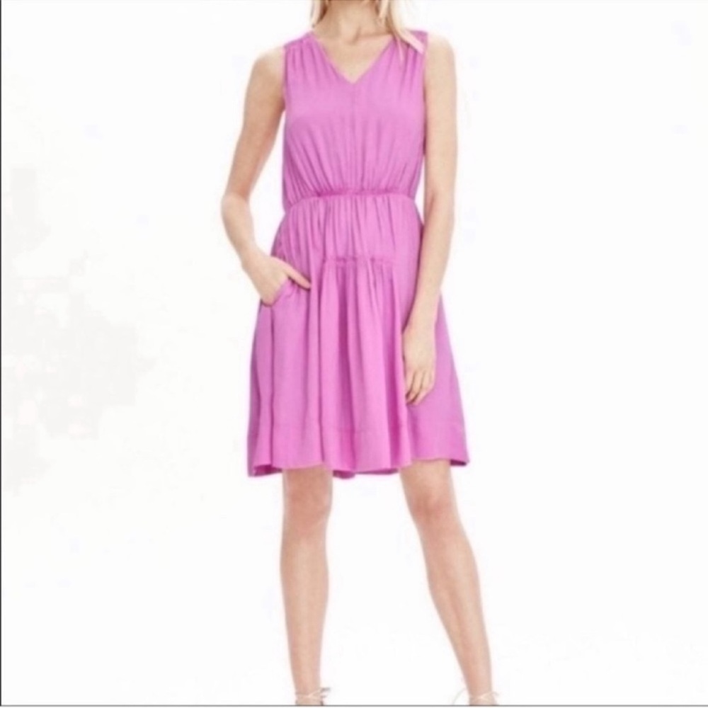 Banana Republic Lilac Goddess mini dress a 10